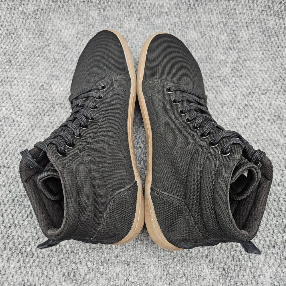Feelgrounds Men's 12 Black High Top Barefoot Minimalist Zero Drop Sneakers Boots